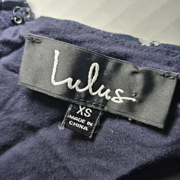 Poppy Patch Navy Blue Floral Print Skater Dress - Picture 4 of 8